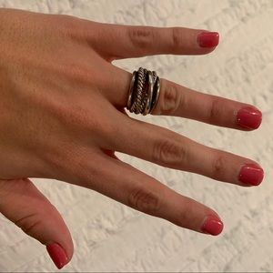 In great shape - David Yurman crossover ring.